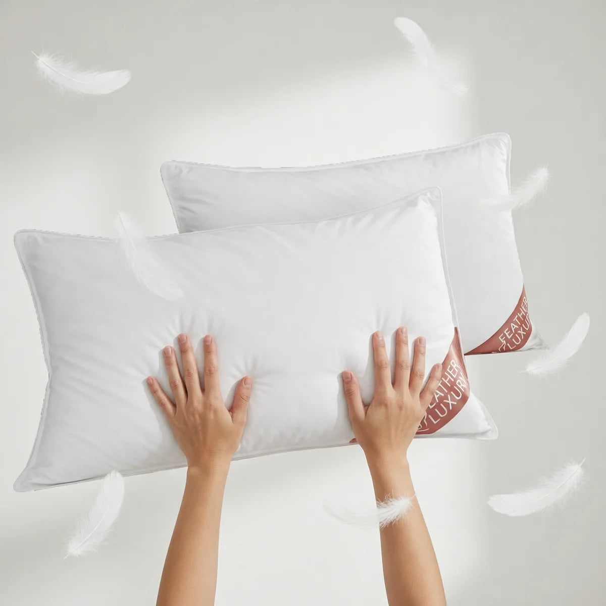 Hotel Quality Duck Feather Pillow | Pack of 2 | Pillow Pal