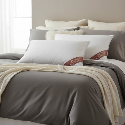 Hotel Quality Duck Feather Pillow | Pack of 2 | Pillow Pal
