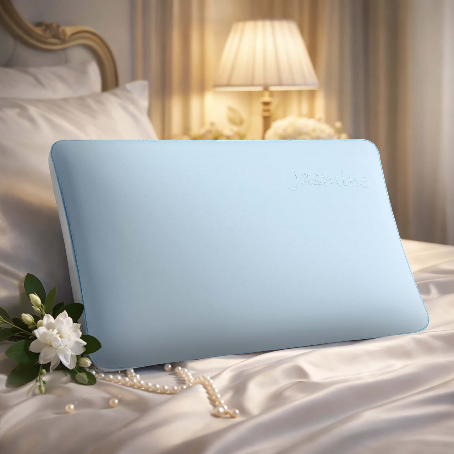 Jasmine Infused Memory Foam Pillow – Soft Support Sleeping Pillow