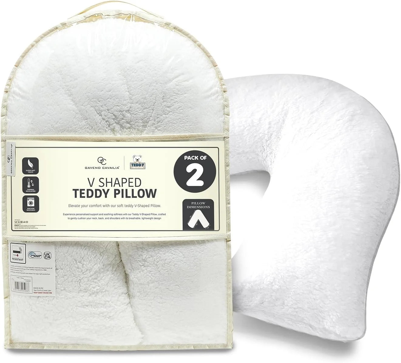 Teddy V-Shape Pillow | Pillow Pal