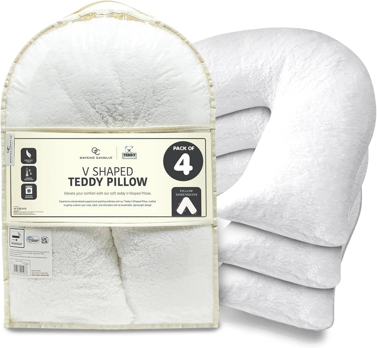 Teddy V-Shape Pillow | Pillow Pal