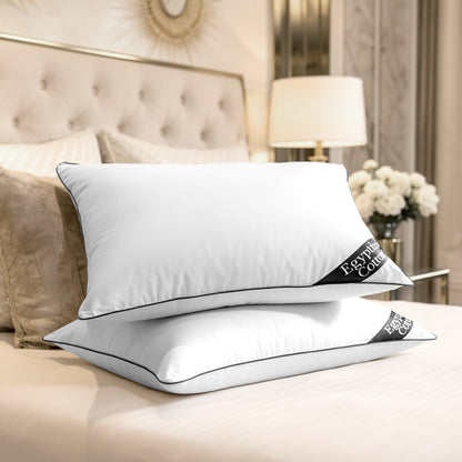 Soft Egyptian Cotton Bed Pillows – Luxury Pillow Pair