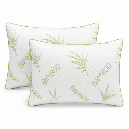 Luxury 2Pk Bamboo Memory Foam Pillow