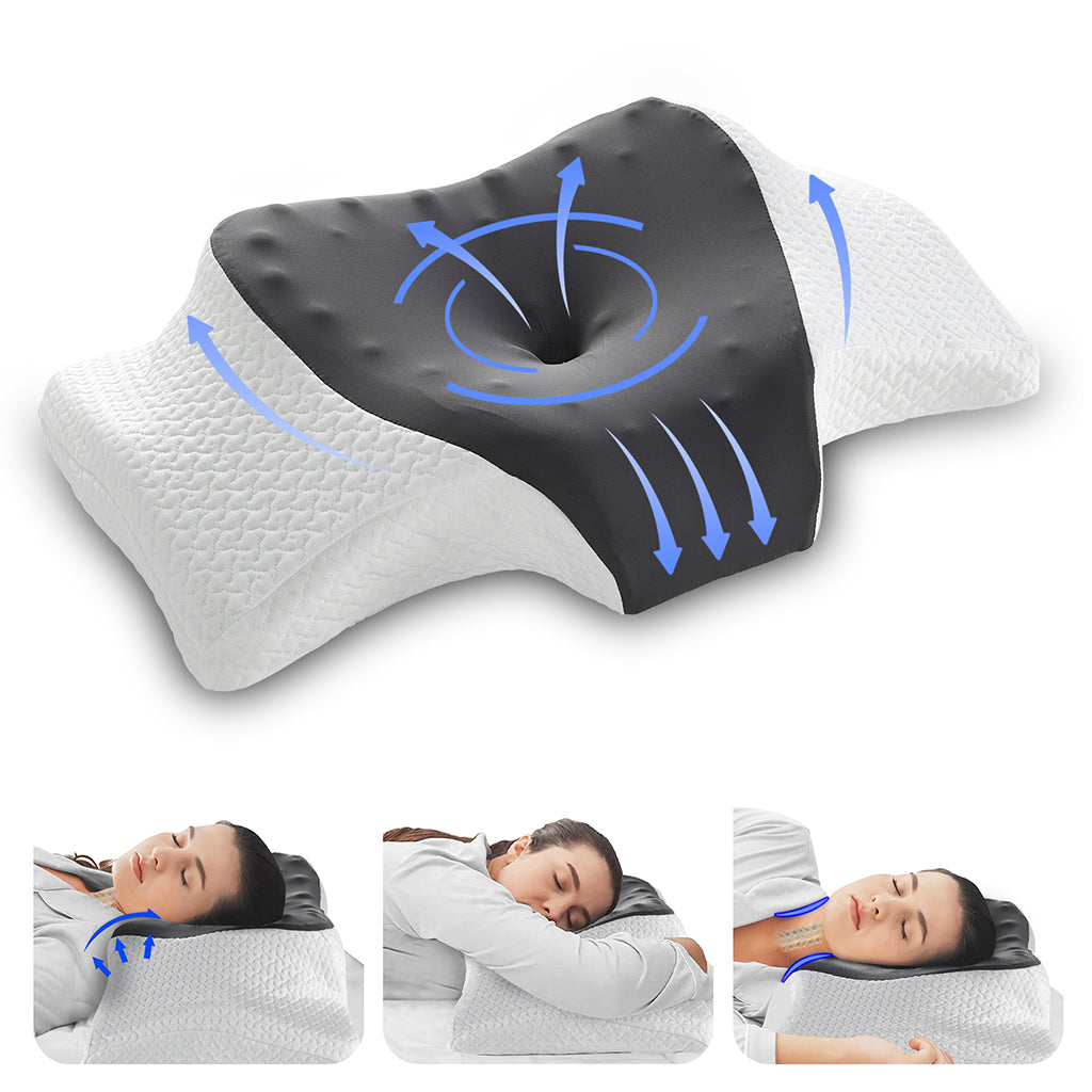 Hybrid Groove Memory Foam Pillow