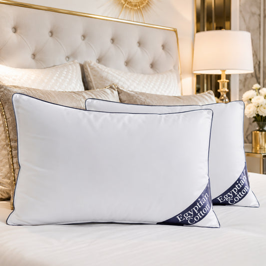 Egyptian Cotton Pillow Pair Navy - Pack of 2