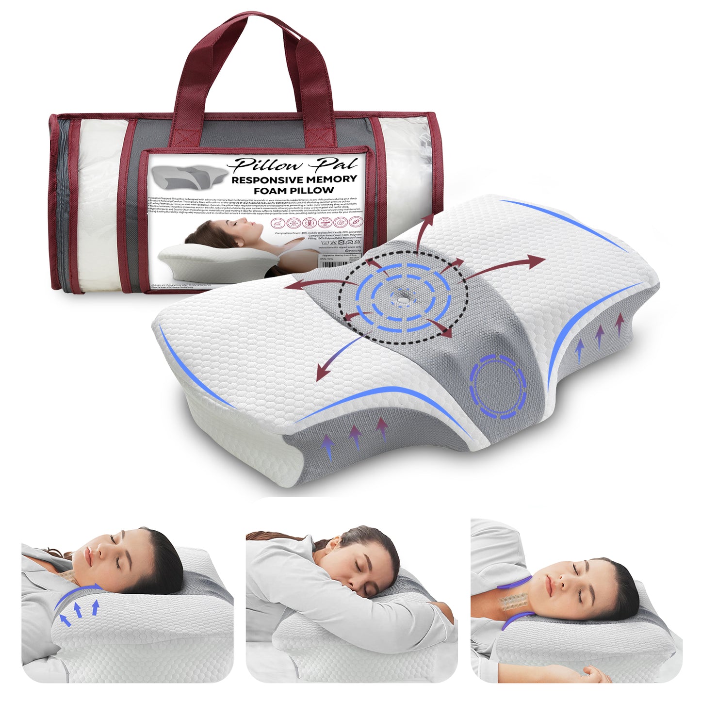 Re-Active Plus Memory Foam Pillow