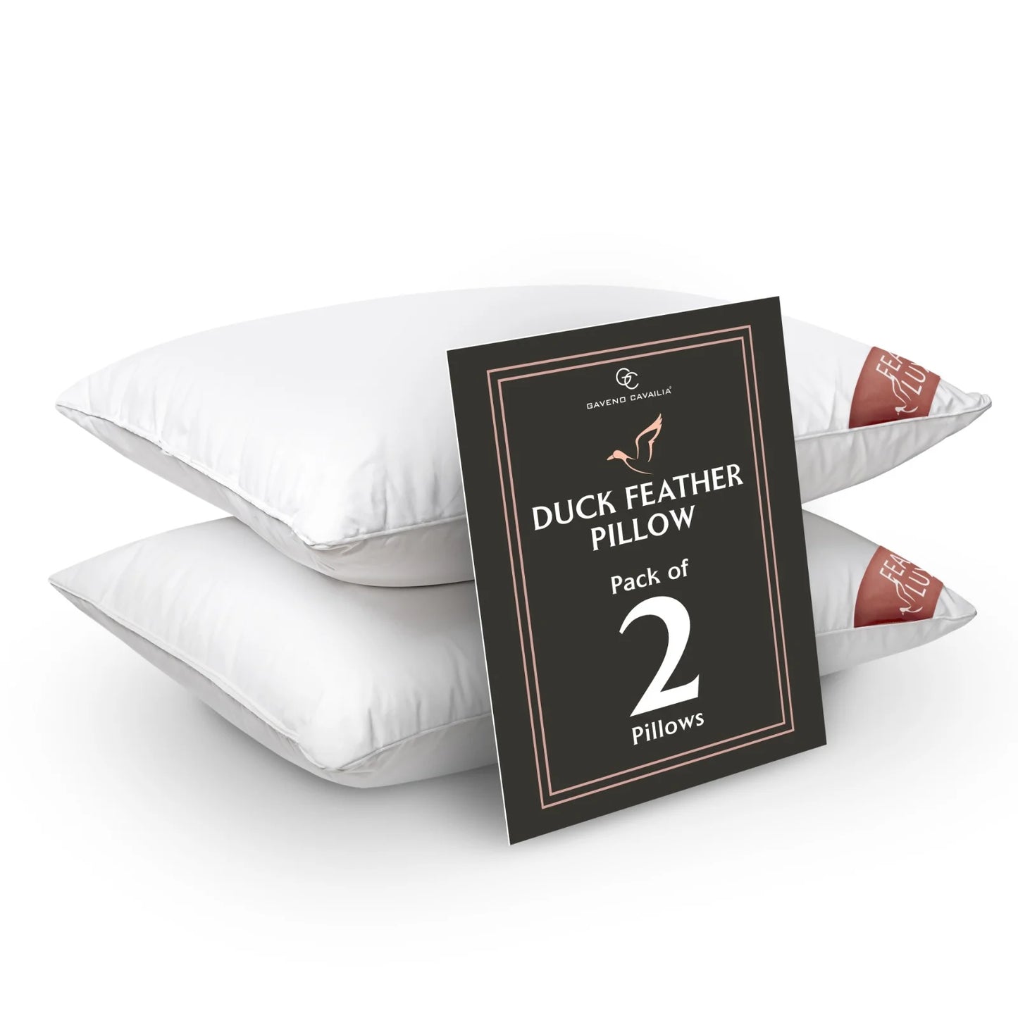 Hotel Quality Duck Feather Pillow | Pack of 2 | Pillow Pal