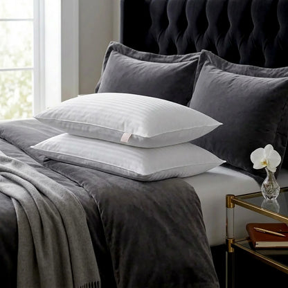 Hotel Quality Stripe Pillows – Soft & Comfortable Bed Pillows | Pillow Pal